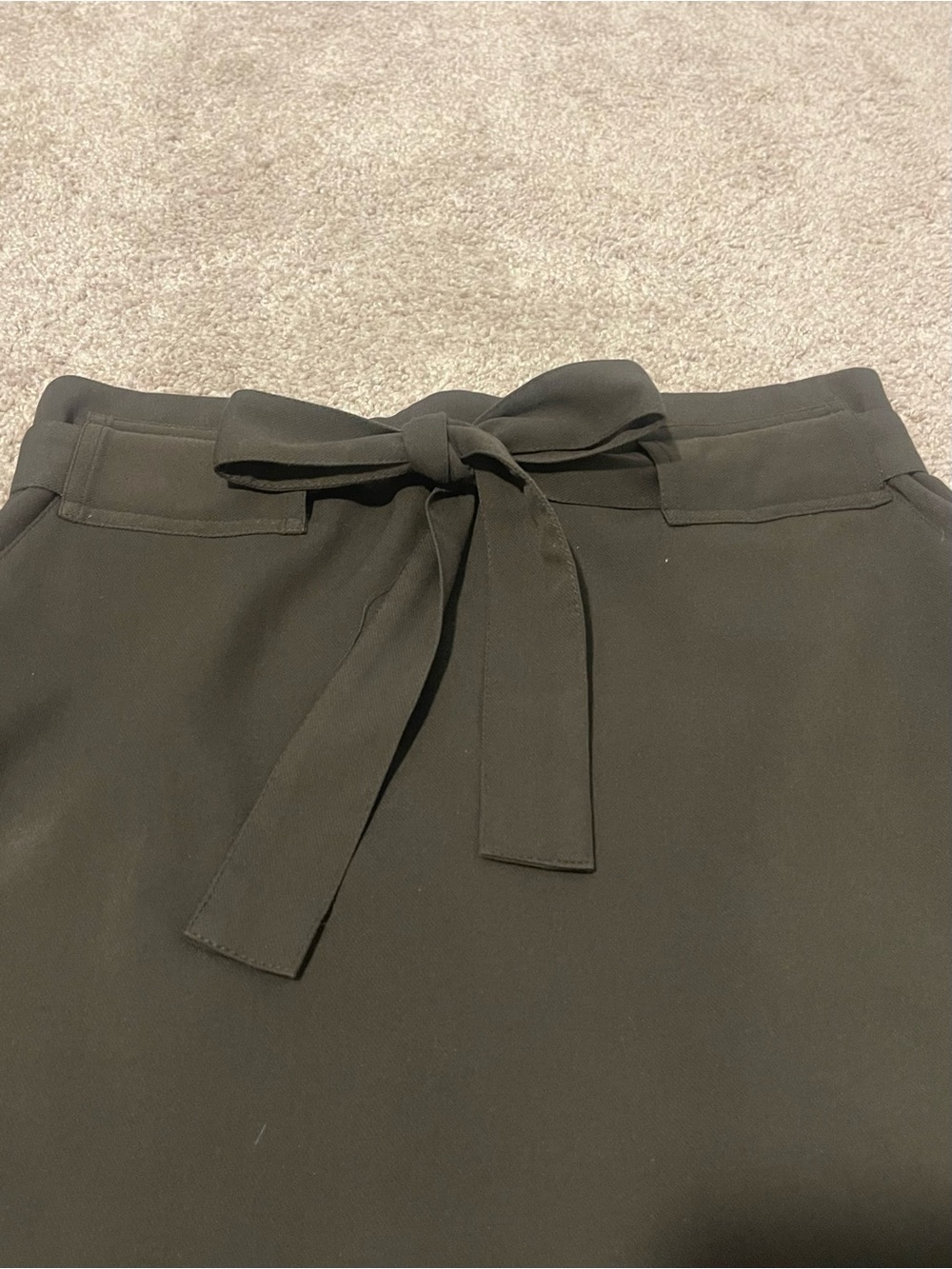 Banana Republic Olive Tie-Waist Pencil Skirt - Picture 3 of 9